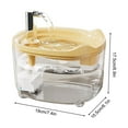 thumbnail image 2 of 6.5 x 4.53 x 4.13 inch 3-Stage Filtration Pet Water Fountain with Automatic Circulation for Cats and Dogs 50.72oz Capacity Low Noise Pump with LED Indicator (Yellow), 2 of 6