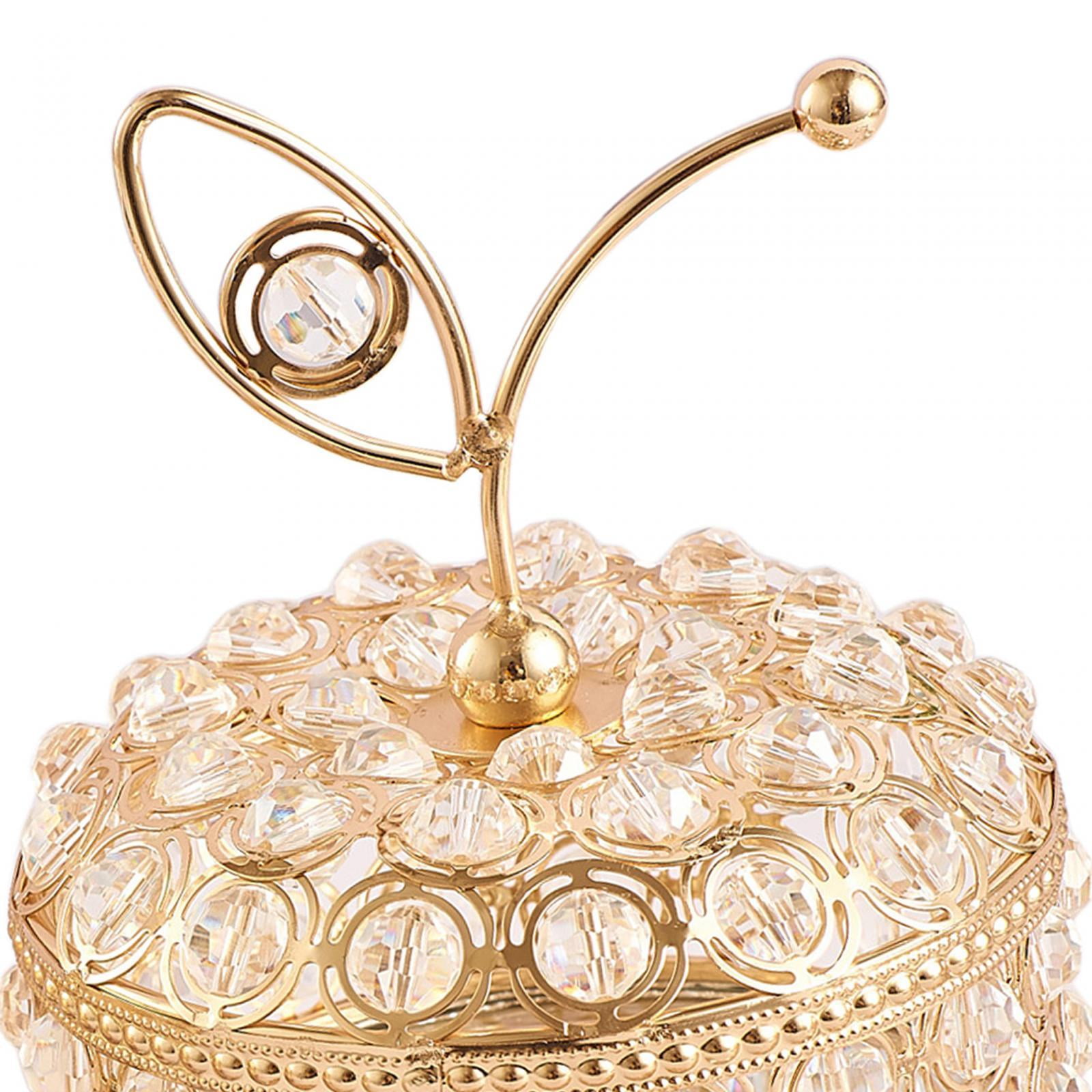 Axioma Crystal Jewelry Box Keepsake Box Organizer Storage Case Necklace Earrings Holder 12cmx15.5cm