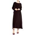 thumbnail image 1 of Gspmoly Robes Grande Taille pour Femmes aux Formes, Robe Décontractée pour Femmes à Col Rond, Couleur Unie, avec Poches, Robe de Cocktail jusqu'à 70 % de Rabais, 1 of 2