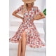 thumbnail image 4 of Vestido PRETTYGARDEN Floral Bohemio Cruzado con Cinturón XXL, 4 of 7