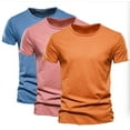 thumbnail image 1 of Besolor 3 Pack Men's Summer Shirts Big and Talls Short Sleeve Basic Tees Round Neck Athletic Workout Tee Tops, 1 of 6
