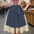 thumbnail image 2 of Lenago Women Party Dresses 2025 Oktoberfest Costumes Multiple Color Schemes Square Collar Short Sleeves Dirndl Dresses German Dresses For Festival Bavarian Costume Beer Carnival, 2 of 9