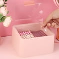 Storage Organizer 2 Grids Separate Cotton Swabs Dispenser Qtips