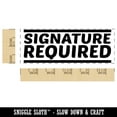 thumbnail image 2 of Signature Required Self-Inking Rubber Stamp Ink Stamper for Business Office - Green Ink - Large 2-2/4 Inch, 2 of 7