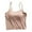 Khaki, variant on AherBiu Women Tank Tops with Built in Bra Cropped Undershirt Pajamas Spaghetti Strap Summer Basic Layer Camisole