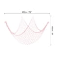 thumbnail image 2 of Uxcell 79 x 39 Inch Decorative Fish Net, Fishing Net Wall Hangings Decoration for Ocean Them Party, Light Pink, 2 of 6