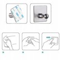 thumbnail image 3 of 4 percheros perforados de acero inoxidable, gancho cuadrado 006 cepillado), 3 of 5