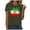 Army Green, variant on Women's Iran Lion and Sun Watercolor, Vintage Persian Heritage Flag V-Neck T-Shirt (Red, S)