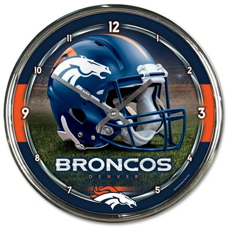 Wincraft Clock - Denver Broncos WinCraft Chrome Wall Clock - No Size