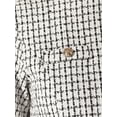 thumbnail image 5 of DARING DIVA Elegant Short Sleeve A-line Plaid Tweed Dress M Apricot, 5 of 6