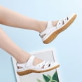 thumbnail image 6 of Xinyolin Women Summer Closed Toe Faux Leather Sandals Multi Holes Ankle Strap Beach Shoes, 6 of 8