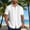 White, variant on ZUBKTE Men's Shirt Vintage Bowling Short Sleeve Button Down Hawaiian Summer Beach Printed Casual Shirts S-4XL