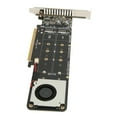 thumbnail image 4 of Tarjeta adaptadora SSD M.2 NVMe con indicador LED de doble cara Tarjeta adaptadora PCIE 4.0 X16 de alta velocidad para chasis de computadora PC, 4 of 12