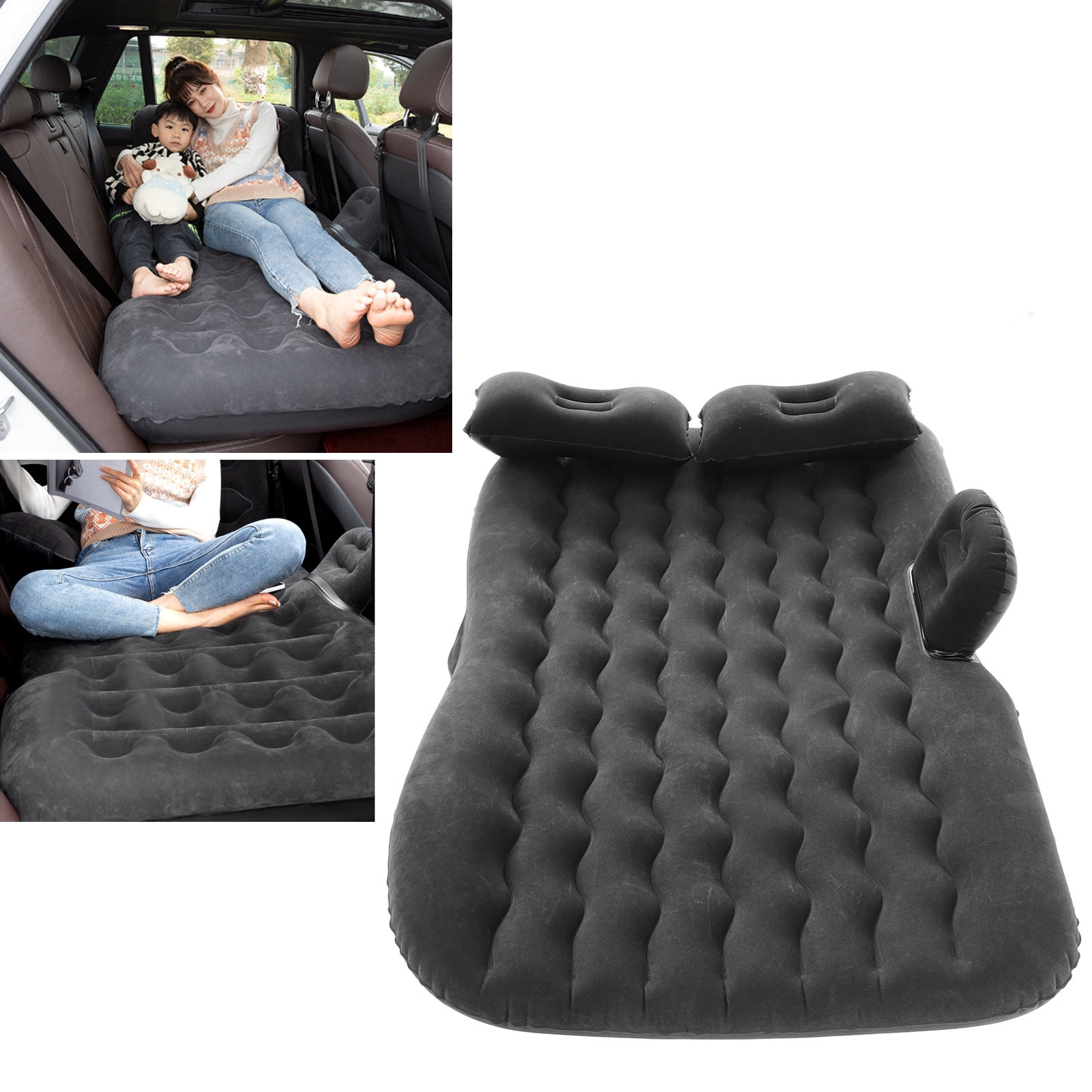 Inflatable Car Air Bed, Car Air Mattress Universal PVC Suede  For Camping