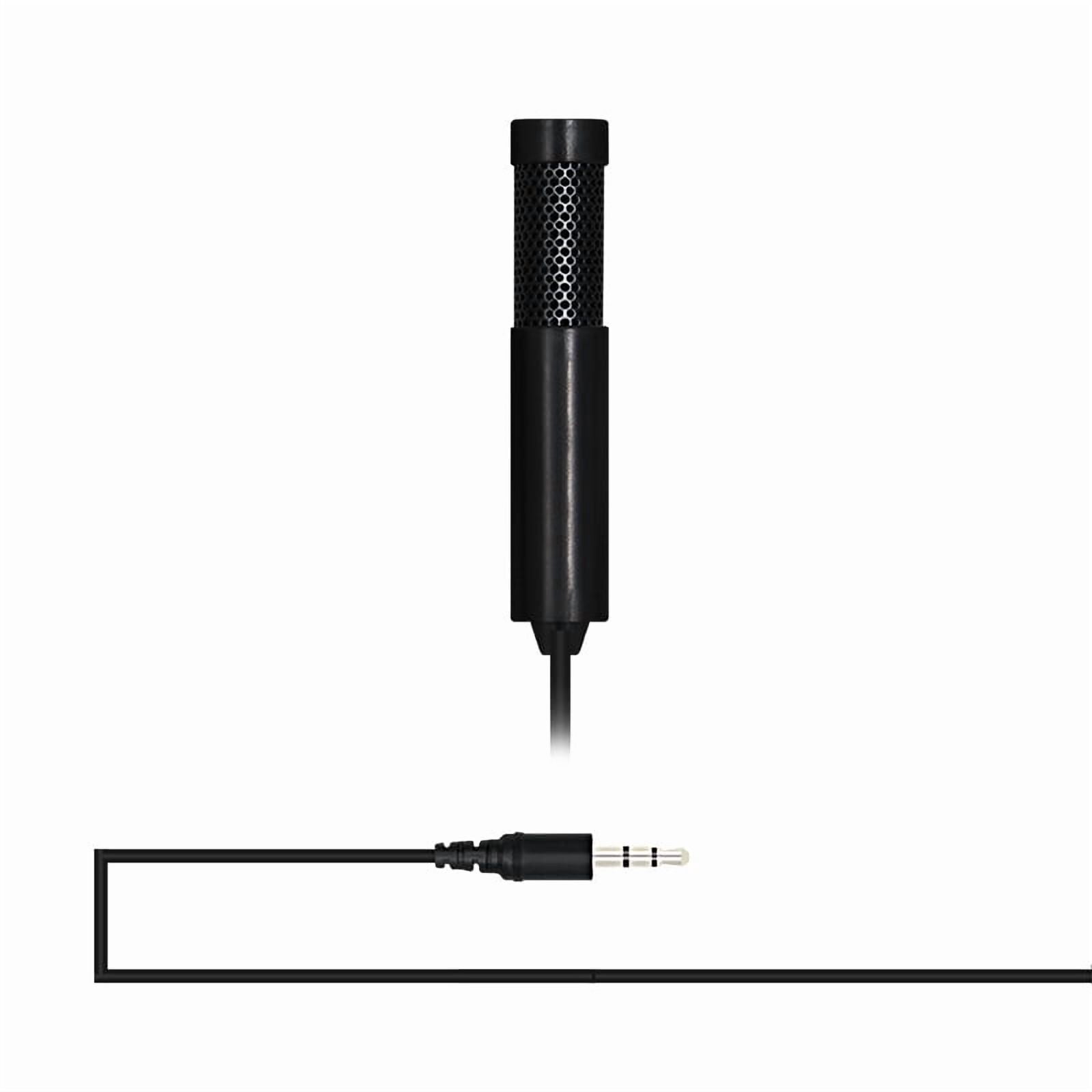 3.5mm Mini Condenser Microphone, Desktop Clip-on Computer Mic for Video Conference Voice Chat, Plug & Play Omnidirectional PC Mic for Zoom Skype Online Class Gaming Recording