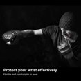 thumbnail image 2 of Punch Bag Boxing Martial Arts Mma Sparring Grappling Muay Thai Taekwondo Training Pu Leather Wrist Wraps Gloves-Black-M, 2 of 4