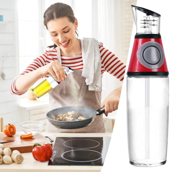 Hxoliqit Oil Dispenser Glass Bottles Olive Oil Dispenser Bottle For Kitchen Olive Oil Vinegar And Container Easy Pump Kitchen Tools For Cooking Red