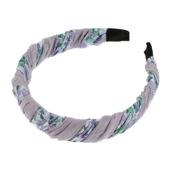 Unique Bargains 1 Pc Fashion Elegant Pleated Headband for Women for Girls 6.10"x5.12" Purple