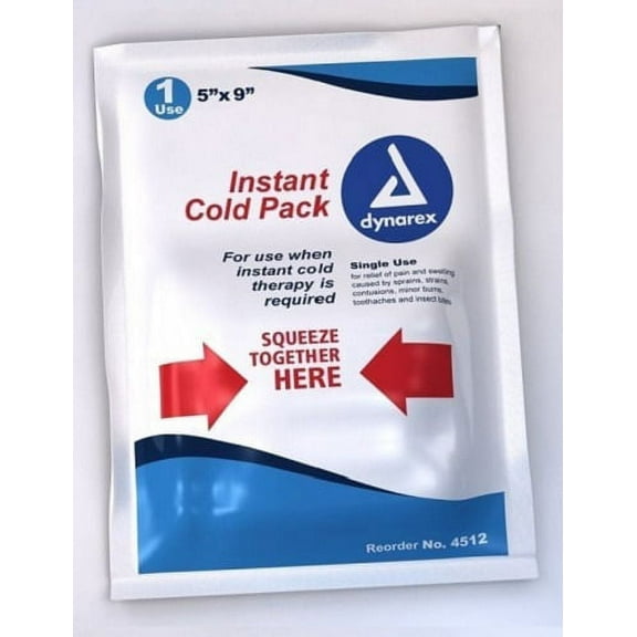 Muscle Pain Relief Instant Cold Packs By Dynarex 5" x 9" Large 24 counts MS-80350-DY