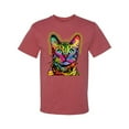 thumbnail image 2 of Cats Are Like Potato Chips Colorful Rainbow Cat Animal Lover Men's Graphic T-Shirt, Vintage Heather Red, 4XL, 2 of 3