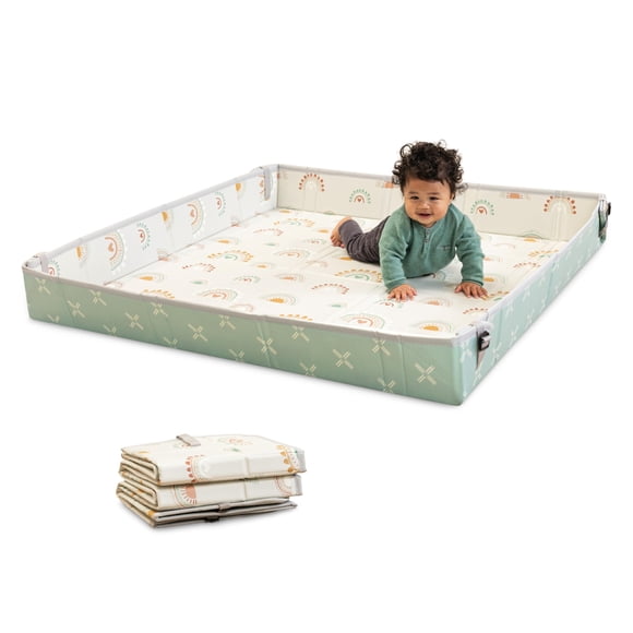 Tapete de espuma suave plegable Infantino para bebés con forma de arcoíris