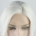 thumbnail image 4 of Unique Bargains 1pcs Lace Front Wigs for Women 14" White Medium Long Body Wave  with Wig Cap, 4 of 7