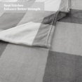 thumbnail image 5 of PiccoCasa Plaid Blanket Fuzzy Plush Blanket for Bed, Gray and White Twin/60"*78", 5 of 8