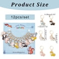thumbnail image 2 of 12 Pcs Cow Stitch Markers 6 Colors Alloy Enamel Cow Crochet Stitch Marker Charms Removable Locking Stitch Marker for Knitting Weaving Accessories, 2 of 8