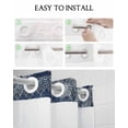 thumbnail image 5 of No Hook Shower Curtain with Snap in Liner, Vintage Medieval Turkish Patterns Mural Wallpaper Hotel Shower Curtains for Bathroom, Washable Shower Curtain Liner Set with Mesh Top Window, 36"x72", 5 of 6