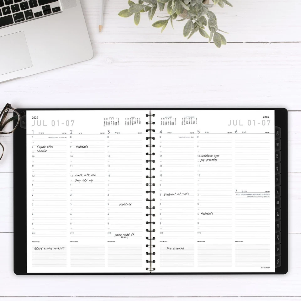 At A Glance Academic Planner July 2024 To June 2025 Weekly Monthly Organization