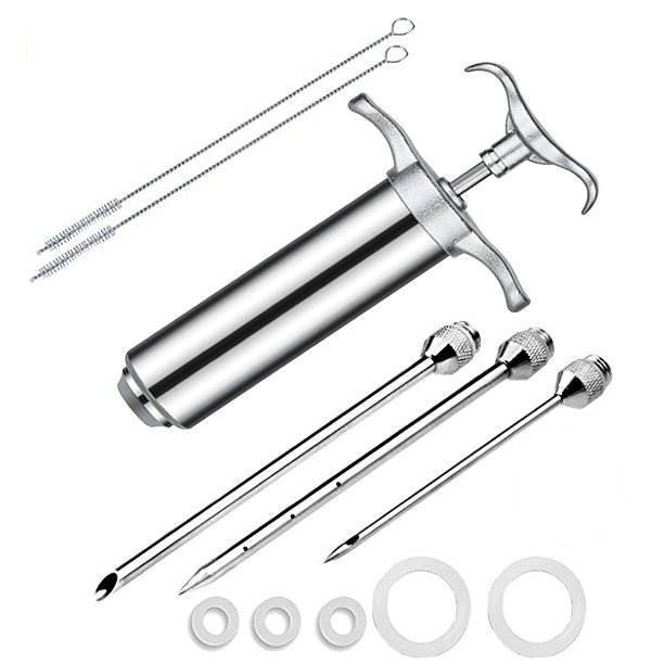FANCY Meat Injector Syringe Ergonomic Plunger Marinade Injector Easy to
