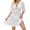White, variant on Women's Vacation Beach Cover Up, Solid Color See Through Bikini Cover with Ruffled Hem and Adjustable Drawstring, Sheer Sun Protection Shirt for Resort Wear Black A