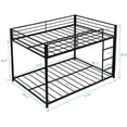 thumbnail image 7 of Harper & Bright Designs Full Over Full Metal Bunk Bed, Heavy Duty Low Bunk Bed with Safety Guard Rails and Ladder, 7 of 7