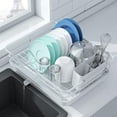 thumbnail image 1 of Kitsure Dish Drying Rack- Space-Saving Dish Rack  Dish Racks for Kitchen Counter  Durable Stainless Steel Kitchen Drying Rack with a Cutlery Holder  Drying Rack for Dishes  Knives  Spoons, 1 of 7