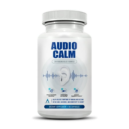 Audio Calm - Tinnitus Relief Supplement | Natural Stop Tinnitus Solution - Relieves Ear Ringing, Buzzing, Clicking | 60 Capsules