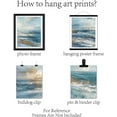 thumbnail image 4 of 4Pcs 4 Styles Ocean Canvas Wall Art Beach Wall Prints 7.9" x 9.8" Cloth Boho Blue Sea Sunset Poster Picture Painting Walls Arts Decoration Print DIY, 4 of 9