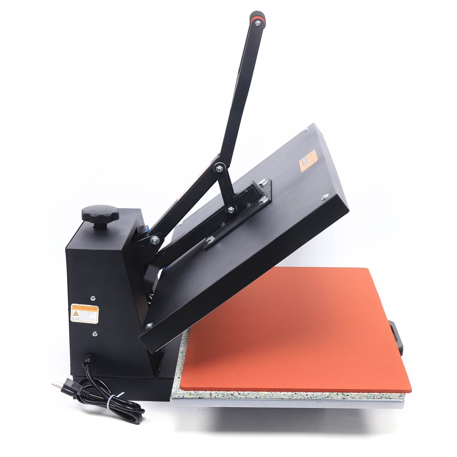DENSET Clamshell Heat Press Machine LCD Display Flat plate 110V, Black, 28.3’’*18.9’’*16.5''