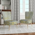 thumbnail image 4 of Designart "Glam Rain Abstract III" Upholstered Modern Accent Chair - Arm Chair, 4 of 5