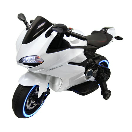 Kids Ride on Motorcycle Tron Bike 12V Battery LED Lights -