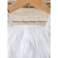 thumbnail image 5 of Bslissey Toddler Little Girls Summer 2Pcs Outfits Sleeveless Fur Camisole Plush Tops + Elastic PU Shorts with Belt 18M 24M 3T 4T 5T 6T Kids Casual Fashion Short Pants Sets, 5 of 8