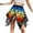 A-Multicolour394, variant on XIAOCHA Womens Butterfly Print Mini Skirt Asymmetrical Hem Elastic Waist Casual Festival Wear