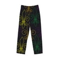 thumbnail image 4 of Sigee Mardi Gras Carnival Print Men's Pajama Pants - Soft Lounge Sleep Bottoms with Elastic Waistband and Pockets-X-Large, 4 of 9
