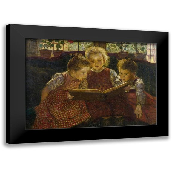 Firle, Walter 14x11 Black Modern Framed Museum Art Print Titled - A Good Book