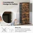 thumbnail image 6 of Pellebant Black 7 Drawers Vertical Dresser Storage Tower Chest, Wood color, 6 of 9