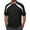 a01Black, variant on Mens Quick Dry Short Sleeve Cage Jacket Stretch Quarter Zip Band Neck Breathable Shirts Large Size (M-5XL) Color Block Loose Fit Tops Gray L