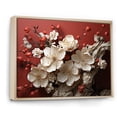 thumbnail image 2 of Designart "Orchid Elegance White and Red Blossoms V" Floral Framed Wall Art - Modern Farmhouse Red Abstract Floral Entryway Framed Wall Art Print, 2 of 6