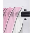 thumbnail image 6 of Pink Grey Ombre Tier Curtains 36 Inch Length,Sheer Curtains for Bedroom Living Room Window Modern Geometric Abstract Aesthetics Cream Kitchen Curtains Small Half Window Drapes 27.5"x36" 2 Panels, 6 of 7