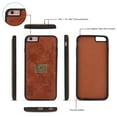 thumbnail image 6 of iPhone 6 Plus/ 6S Plus Wallet Case, Alleytech Girls Women Magnets Detachable Zipper Wallet Case Cover PU Leather Folio Flip Holster Carrying Case Card Holder for iPhone 6 Plus/6S Plus, brown, 6 of 9