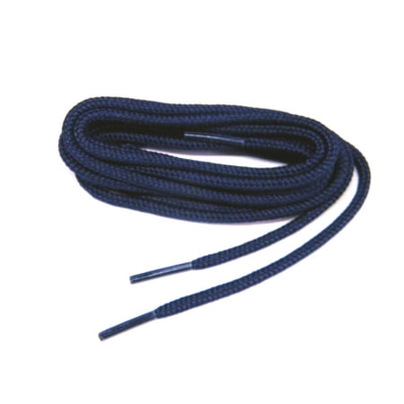 Image of 2 Pair 40 Inch Heavy Duty Polyester Navy Blue 4mm 1/8 Inch Thick Round Shoelaces