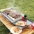 thumbnail image 6 of Food Grade Stainless Steel Griddle for Gas Grill, Multi-Functional Stove Top Griddle with Grease Groove, Flat Griddle Pan for Camping, Tailgating, Parties, 23＂×16＂, 6 of 9